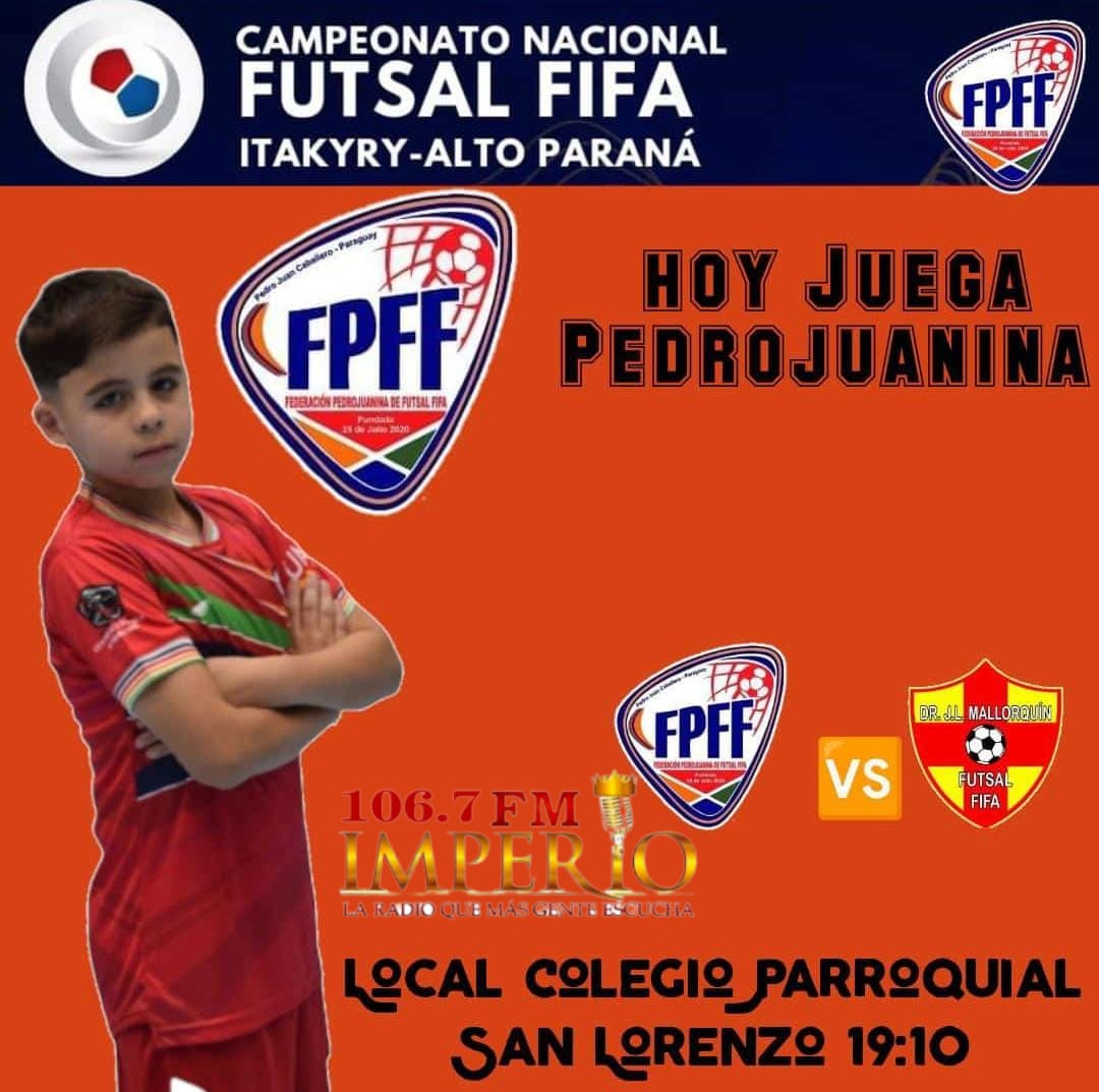Pedrojuanina Sub 7 y 9 debuta en el Campeonato Nacional de Futsal FIFA de Itakyry